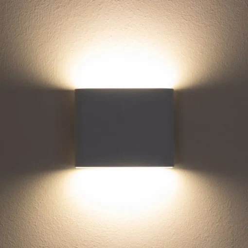 LED wandlamp Cube accu, magnetisch, wit