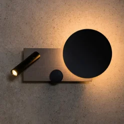 LED wandlamp Klee, grijs, rechter variant