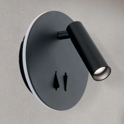 LED wandlamp Lenny met 2 lichtbronnen, zwart