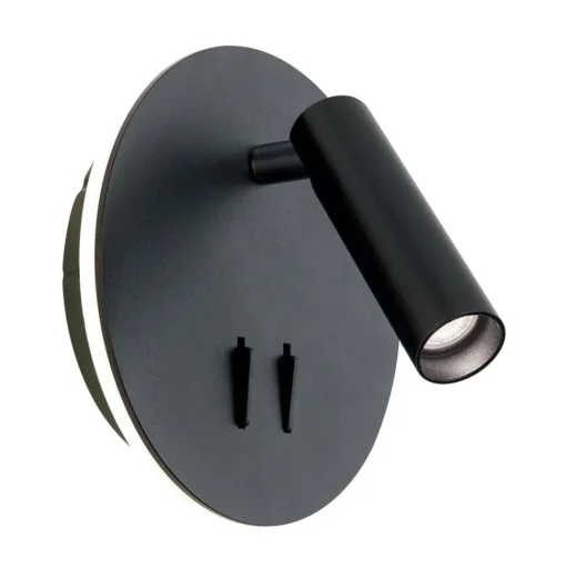 LED wandlamp Lenny met 2 lichtbronnen, zwart