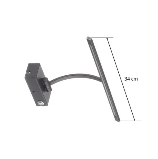LED wandlamp Matisse, breedte 34 cm, zwart