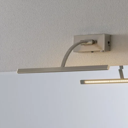LED wandlamp Matisse, breedte 34 cm, zilver