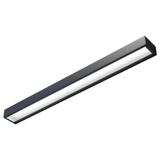 LED wandlamp Mera, breedte 80 cm, zwart, 3000K