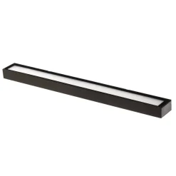 LED wandlamp Mera, breedte 80 cm, zwart, 3000K