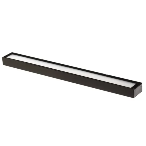 LED wandlamp Mera, breedte 80 cm, zwart, 3000K