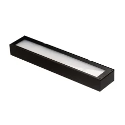 LED wandlamp Mera, breedte 40cm, zwart, 4000K