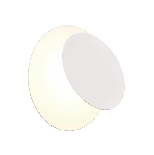LED wandlamp Mio, ronde lens, mat wit, indirect