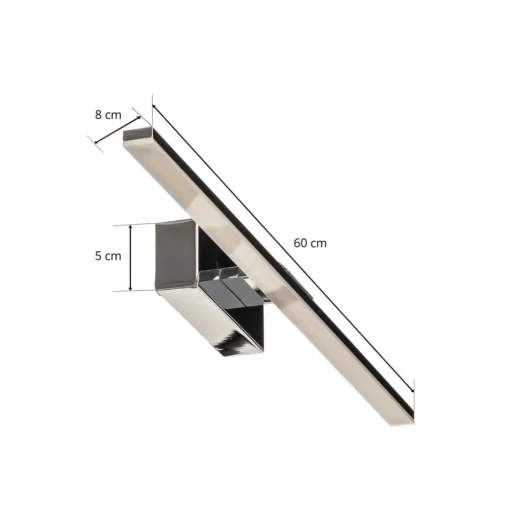 LED wandlamp Miroir 60 cm chroom 4000K