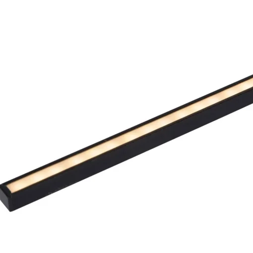 LED wandlamp Mizar, 60 cm, zwart, IP44