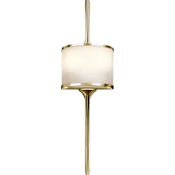 LED wandlamp Mona IP44 55,9cm gepolijst messing