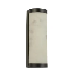 LED wandlamp Nile, hoogte 25 cm, zwart, staal, IP44