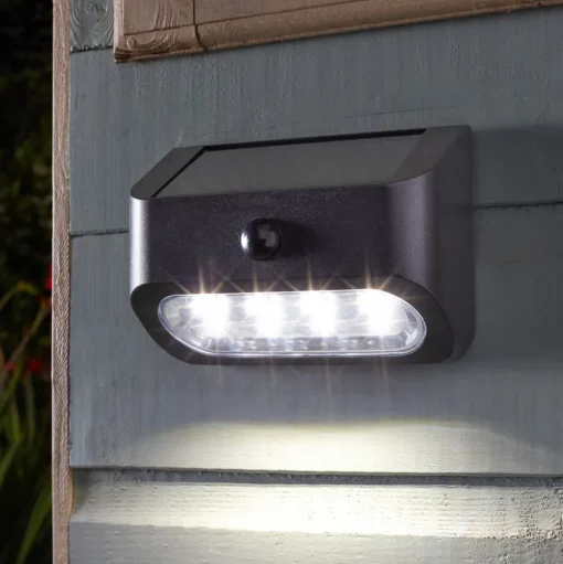 LED wandlamp op zonne-energie Sentinal, sensor, set van 2, IP44