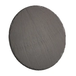 LED wandlamp Raven van leisteen, rond