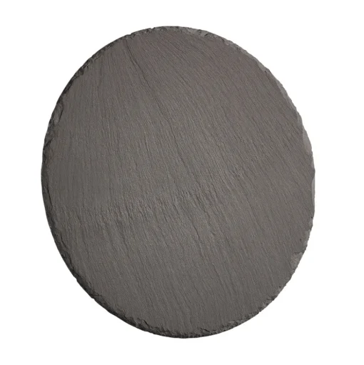 LED wandlamp Raven van leisteen, rond
