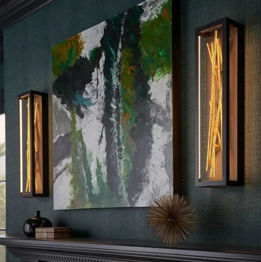 LED wandlamp Styx, zwart, 3.000 K 15 x 61cm