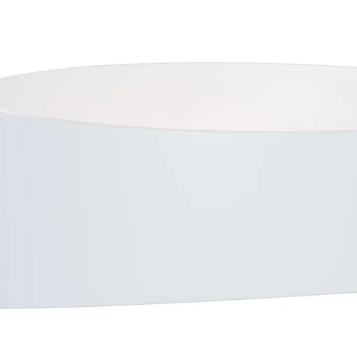 LED wandlamp Trame, ovale vorm in wit