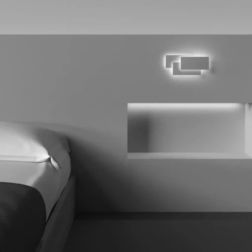 LED wandlamp Trame, rechthoekig