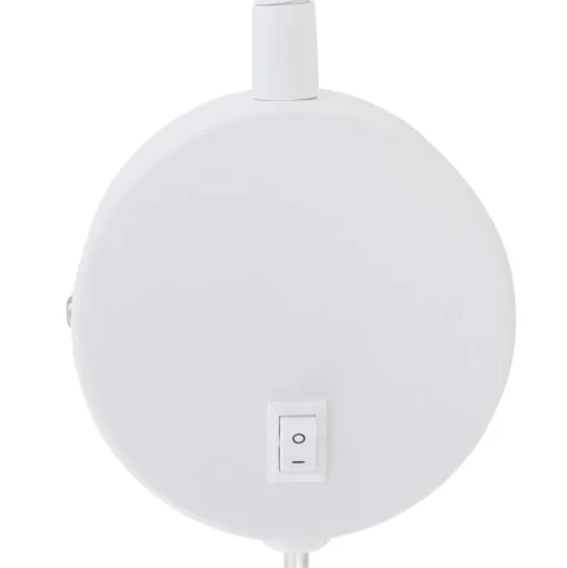 LED wandlamp Tusa, wit, metaal, 45 cm, flexibele arm