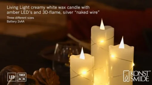 LED waskaars crème lichtkleur amber 12,7 cm