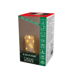 LED waskaars crème Lichtkleur amber Hoogte13cm