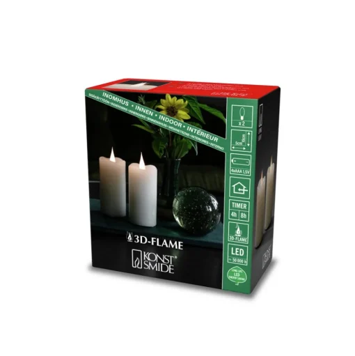 LED waskaars crème lichttemp. barnsteen Ø5cm per 2