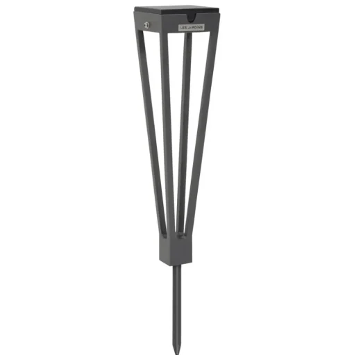 LED zaklamp op zonne-energie Tinka, 52 cm hoog, grijs