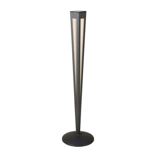 LED zon-energiefakkel Tinka + sensor, 120cm, grijs