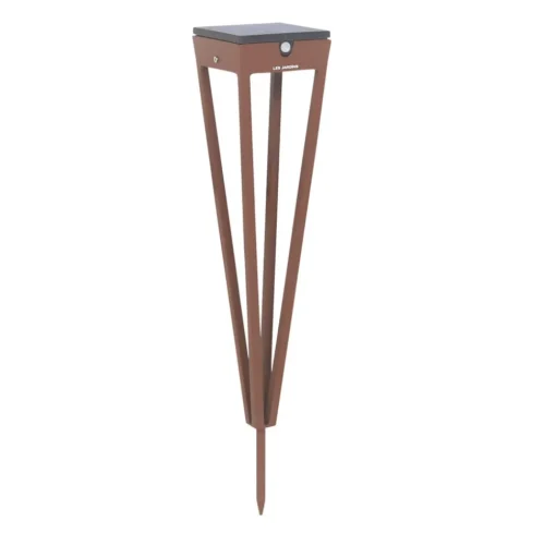 LED zonne-energiefakkel Tinka, 52 cm hoog, corten