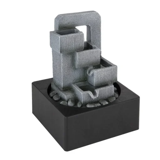 LED-binnenfontein Fontana, antraciet/grijs, trap