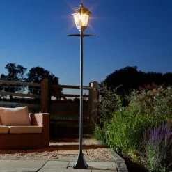 LED-buitenlamp Victoriana 365, zwart, 206 cm, IP44