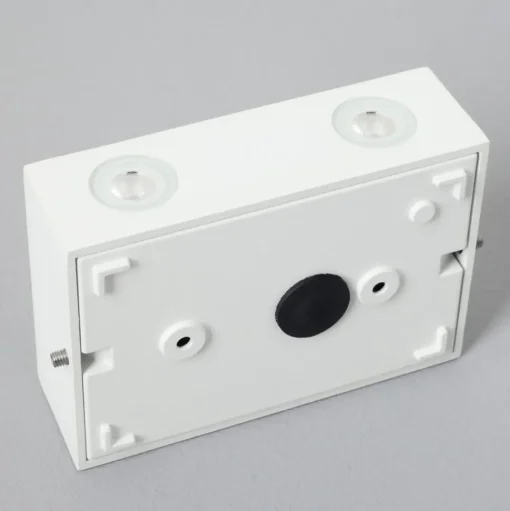 LED-buitenwandlamp Henor in wit met 2 lichtpunten