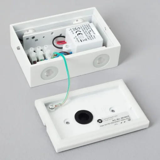 LED-buitenwandlamp Henor in wit met 2 lichtpunten