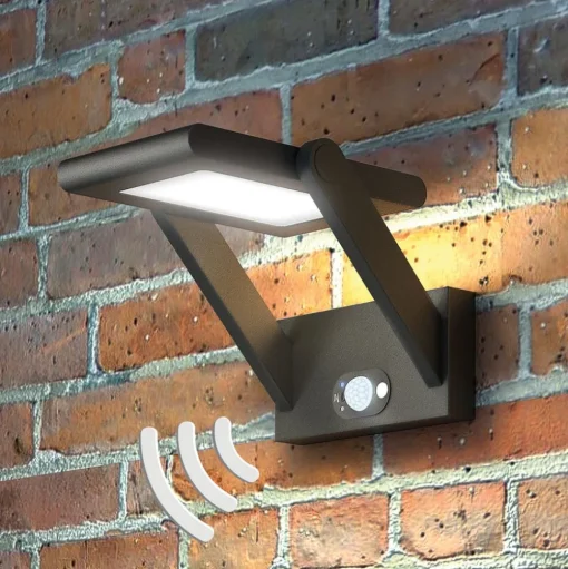 LED-buitenwandlamp Valerian op zonne-energie