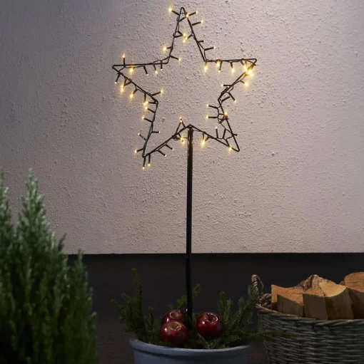 LED-decoratie ster Spiky voor buiten, batterij
