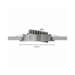 Led-inbouwlamp Rico 6,5 W geb. staal