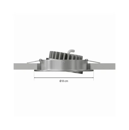 Led-inbouwlamp Rico 6,5 W geb. staal