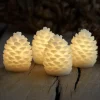 LED-kaars Clara, hoogte 7,5 cm, set van vier