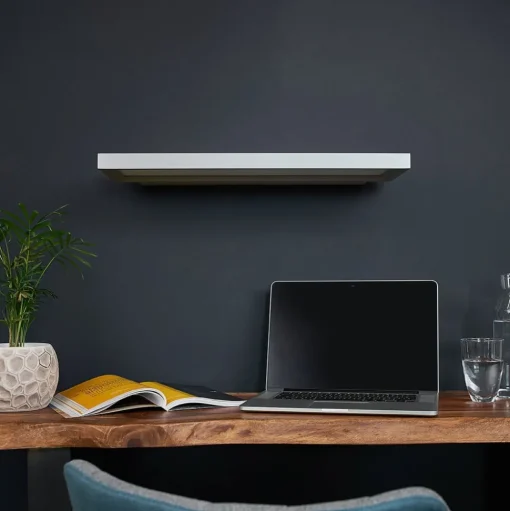 LED-kantoor-wandlamp Rick, grijs, universeel wit