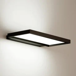 LED-kantoor-wandlamp Rick, zwart. universeel wit