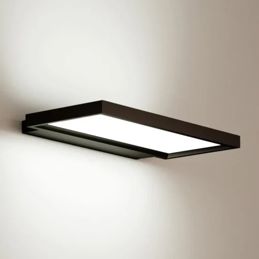 LED-kantoor-wandlamp Rick, zwart. universeel wit