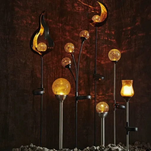 Ledlamp Melilla met grondspies en vlam
