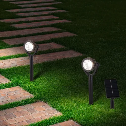 LED-prikspot op zonne-energie NOMI, zwart, set van 6, IP44
