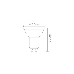 LED-reflector GU10 5W Dim to warm, wit