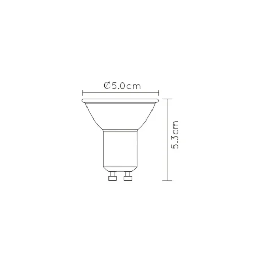 LED-reflector GU10 5W Dim to warm, wit