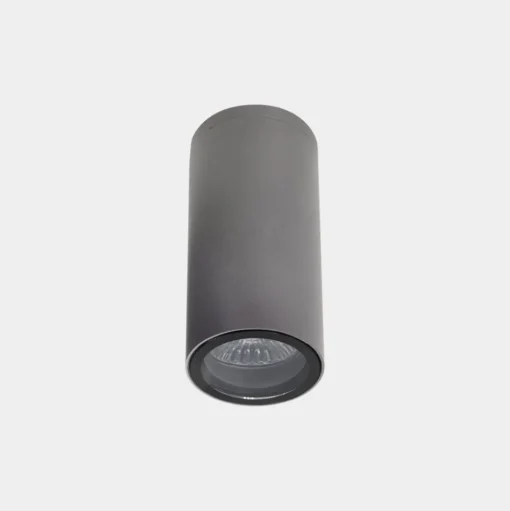 LEDS-C4 Eko buiten plafondlamp, grijs, Ø 6 cm, aluminium