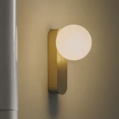 LEDS-C4 LED wandlamp Perlina, goudkleurig