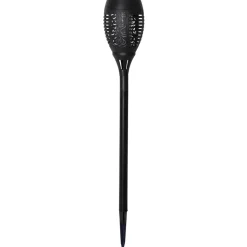 LED-solar-grondspies lamp Flame, 2 per set