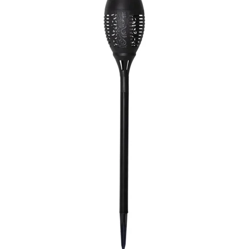 LED-solar-grondspies lamp Flame, 2 per set