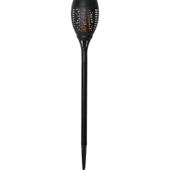 LED-solar-grondspies lamp Flame, 2 per set