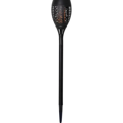 LED-solar-grondspies lamp Flame, 2 per set